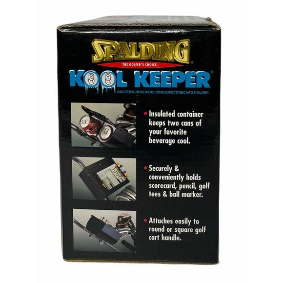 NEW Spalding Kool Cool Keeper Golf Beverage Can Cooler Score Card Holder Vintage - Picture 4 of 7